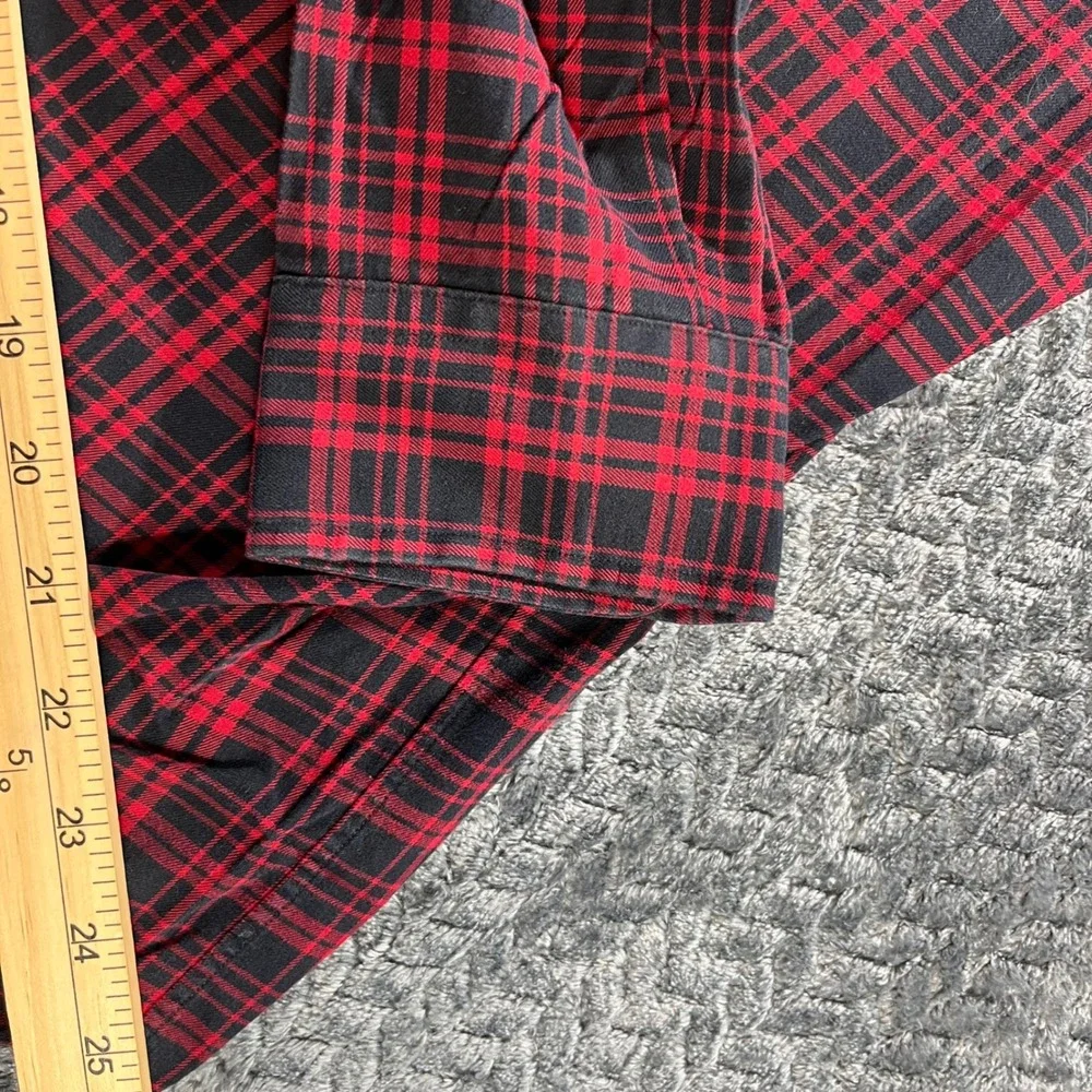Ralph Lauren‎ Mens Blake Plaid Button Down Shirt Red Black Cotton Size M - Picture 10 of 10